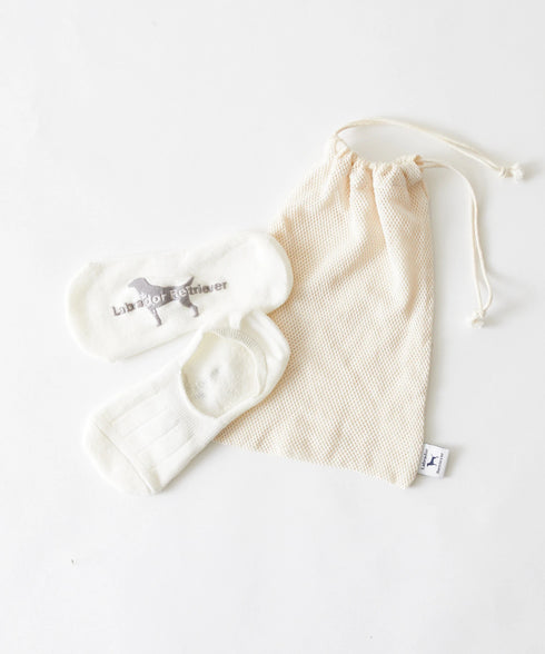 オーガニックコットンレディースフットカバー 洗濯ネットセット