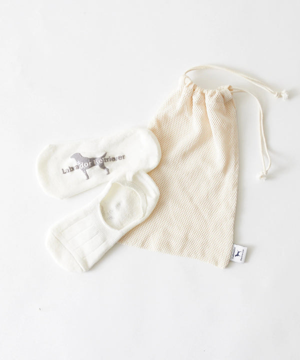 オーガニックコットンレディースフットカバー 洗濯ネットセット