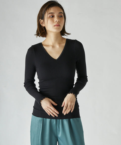 PALM22RIB VNECK BRA LSP/O