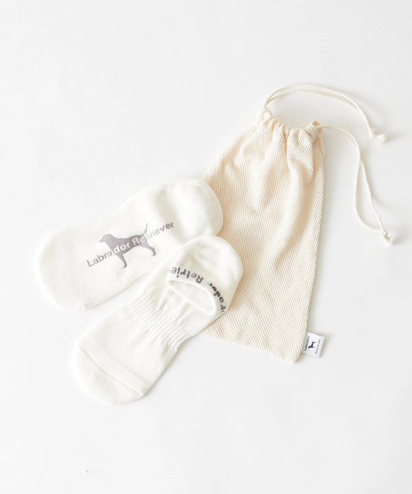 オーガニックコットンメンズショートソックス 洗濯ネットセット