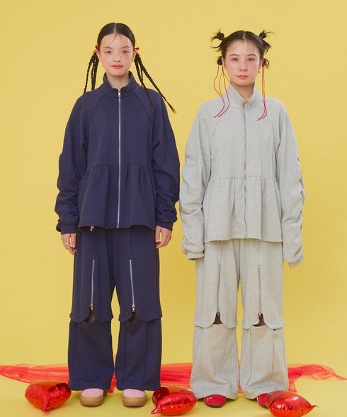 マルチウェイジップラインスウェットパンツ