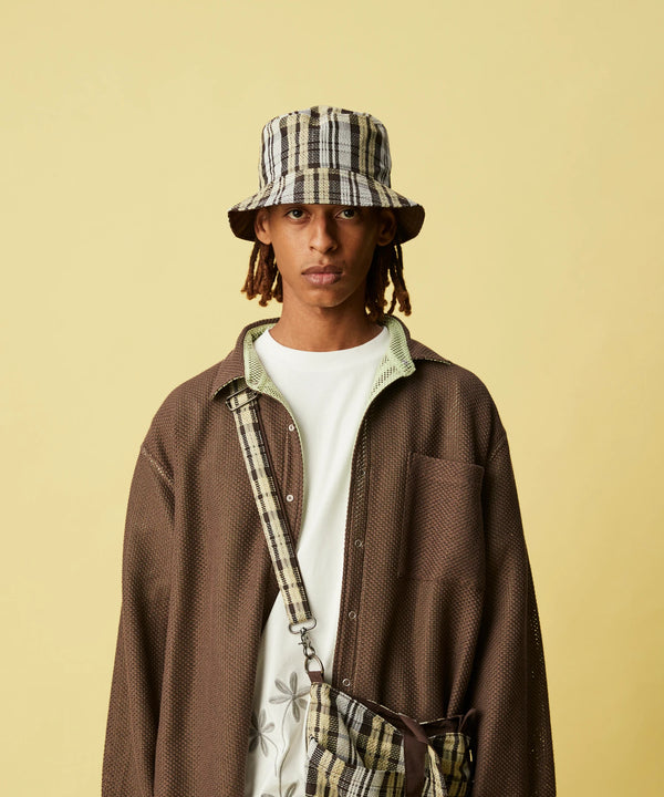 MIXED LENO WEIVE HAT