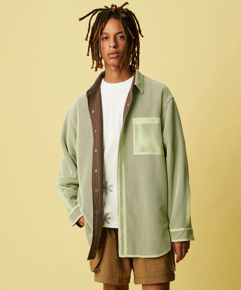 REVERSIBLE MESH BIG SHIRT