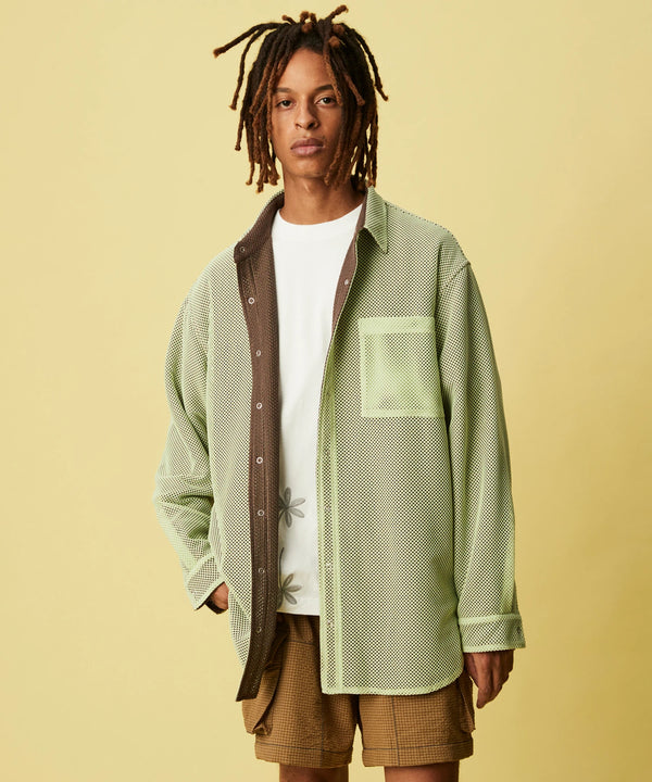 REVERSIBLE MESH BIG SHIRT