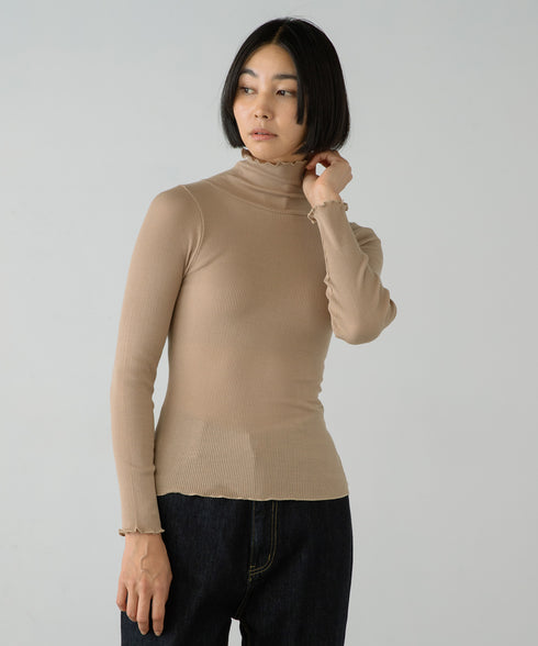 PALM CUP RIB TURTLE NECK