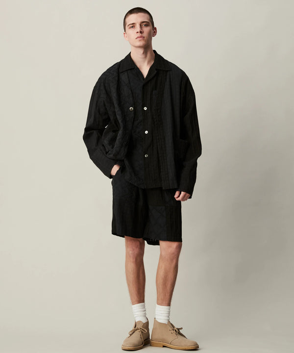 PATCHWORK OVERDYE CARDIGAN