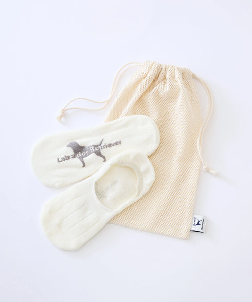 オーガニックコットンレディースフットカバー 洗濯ネットセット