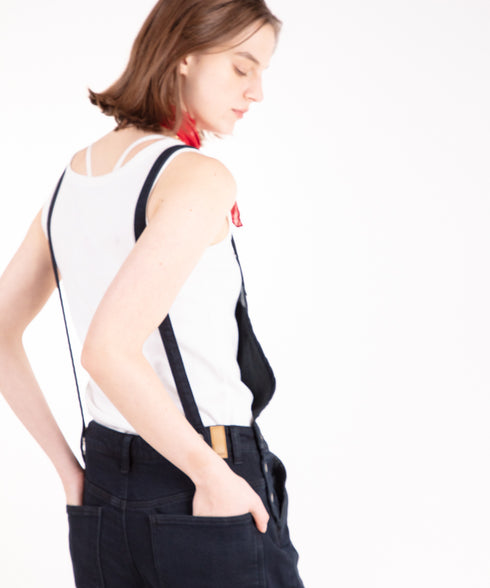 コンフォータブルデニム スリムオーバーオール