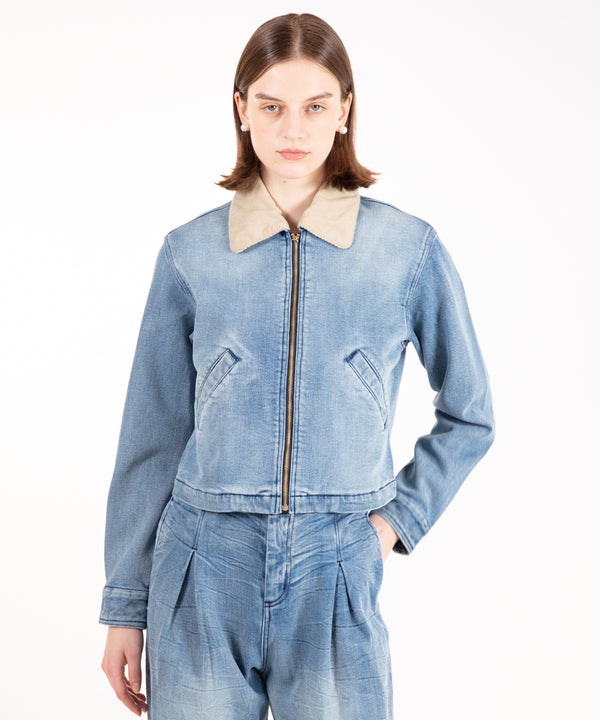 コンフォータブルデニム ジップブルゾン (ウィメンズ)