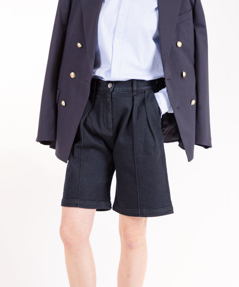 コンフォータブルデニム ツータック ハーフパンツ