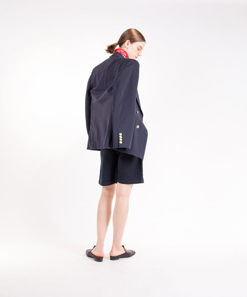 コンフォータブルデニム ツータック ハーフパンツ