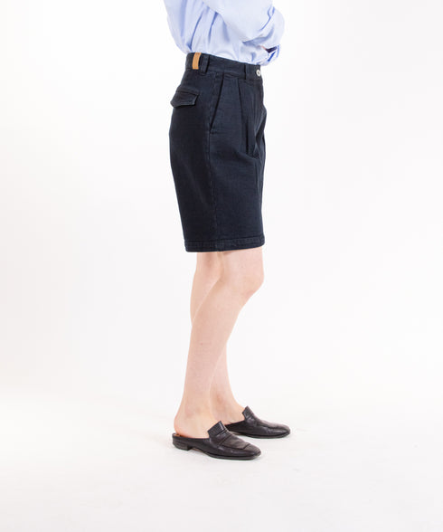 コンフォータブルデニム ツータック ハーフパンツ