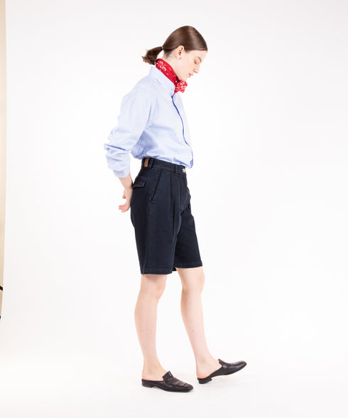 コンフォータブルデニム ツータック ハーフパンツ