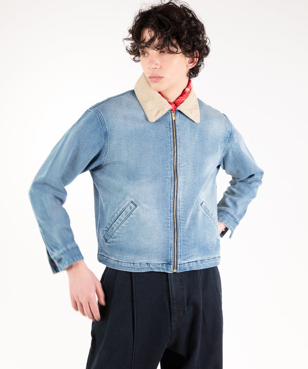 コンフォータブルデニム ジップブルゾン (メンズ)