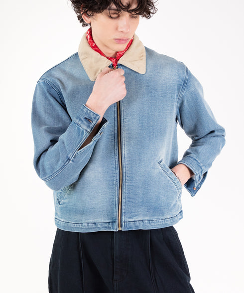 コンフォータブルデニム ジップブルゾン (メンズ)