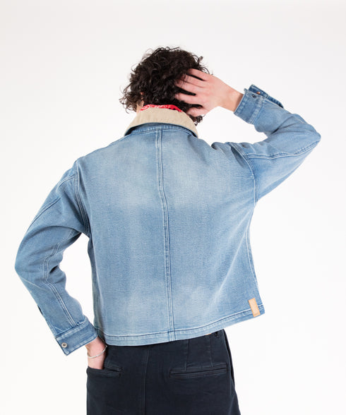 コンフォータブルデニム ジップブルゾン (メンズ)