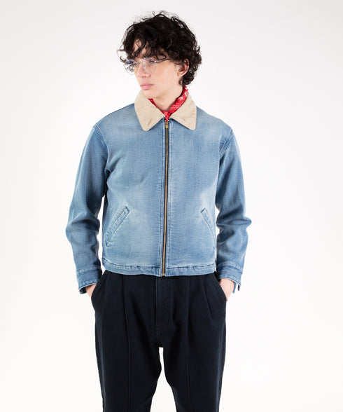コンフォータブルデニム ジップブルゾン (メンズ)