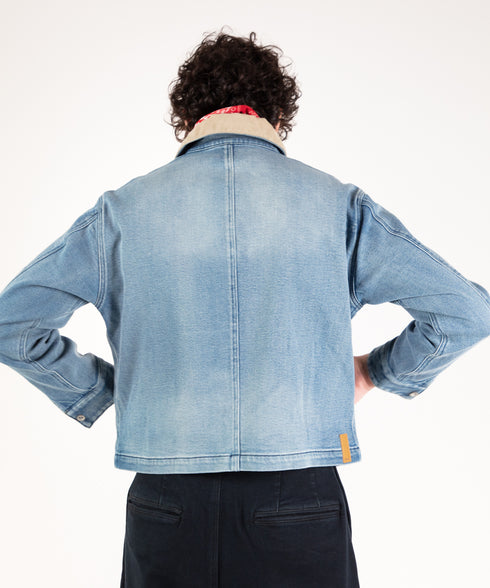 コンフォータブルデニム ジップブルゾン (メンズ)