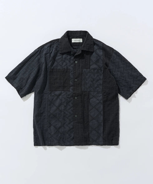 PATCHWORK OVERDYE OPENCOLLAR SHIRTS