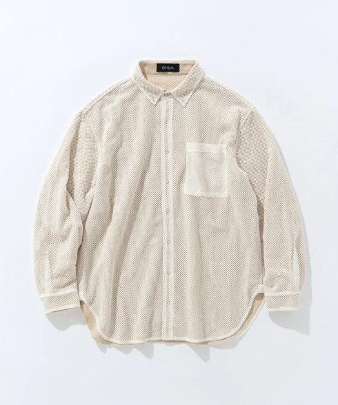 REVERSIBLE MESH BIG SHIRT