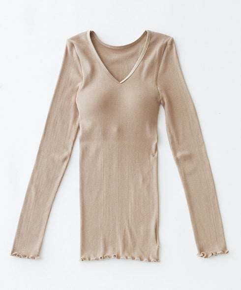 PALM22RIB VNECK BRA LSP/O