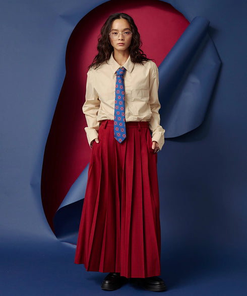 ボリュームオールプリーツパンツ