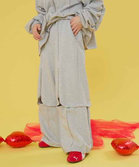 マルチウェイジップラインスウェットパンツ