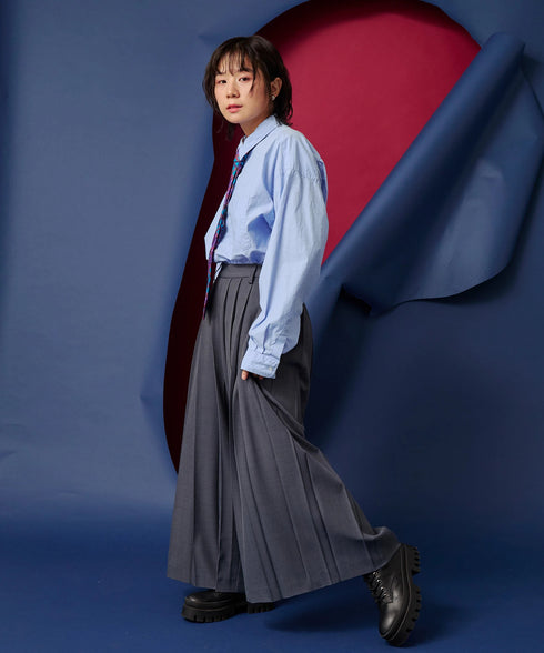 ボリュームオールプリーツパンツ