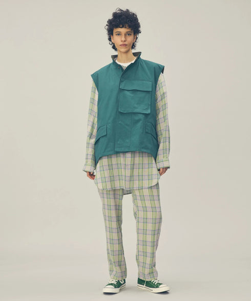 Wガーゼファブリックトラウザーズ