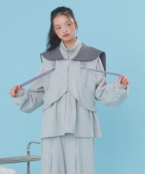 セーラーセットペプラムスウェットジャケット