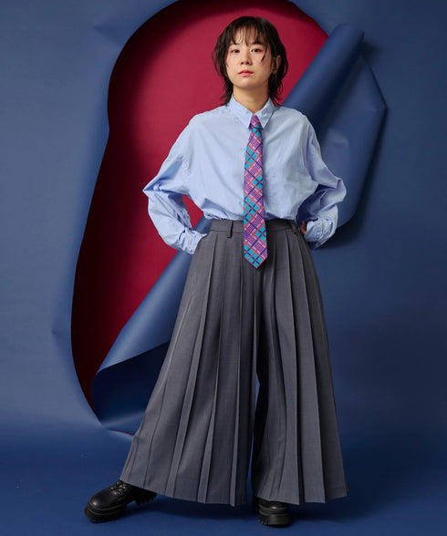 ボリュームオールプリーツパンツ