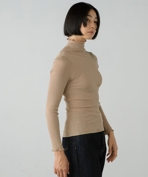 PALM CUP RIB TURTLE NECK