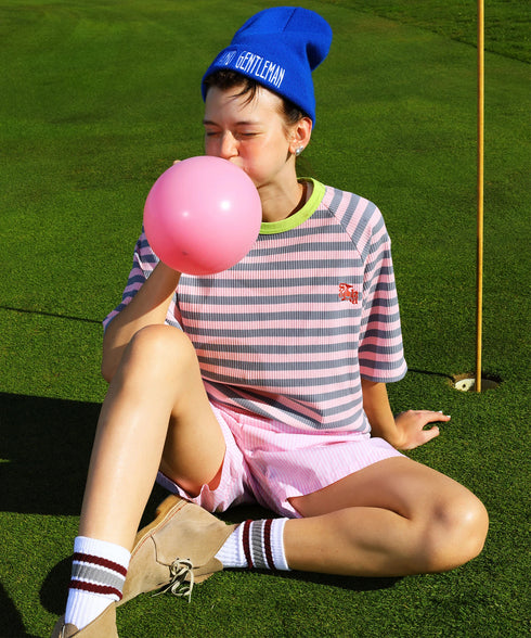 ポイントカラーリブボーダービッグT