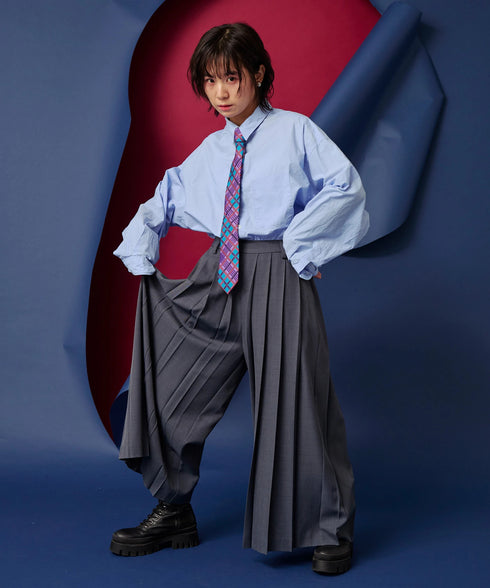 ボリュームオールプリーツパンツ