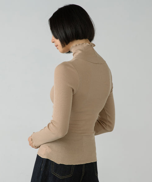 PALM CUP RIB TURTLE NECK