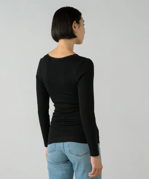 PALM WITH CUP LONG SLEEVE TOP