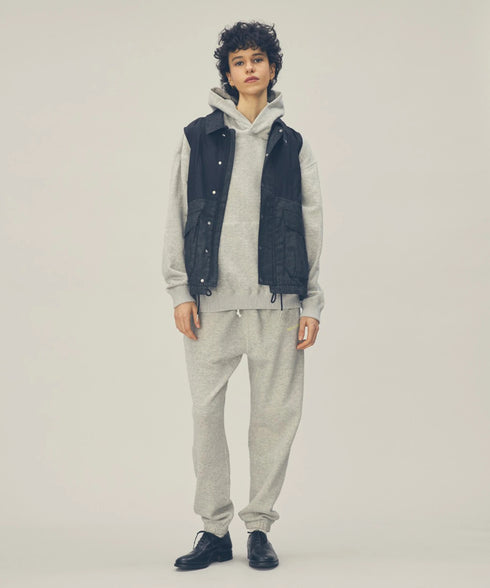 デニム/ナイロン切替ベスト