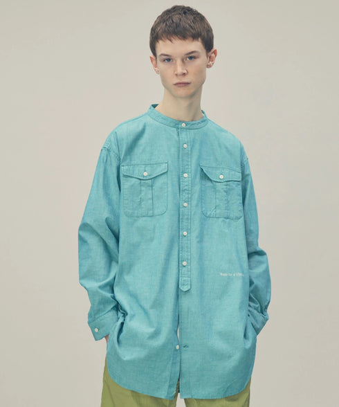 ユーティリティー ロングテールシャツ(シャンブレー)