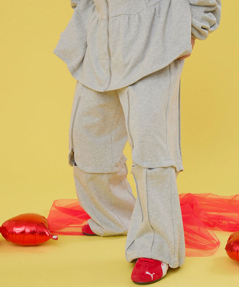 マルチウェイジップラインスウェットパンツ