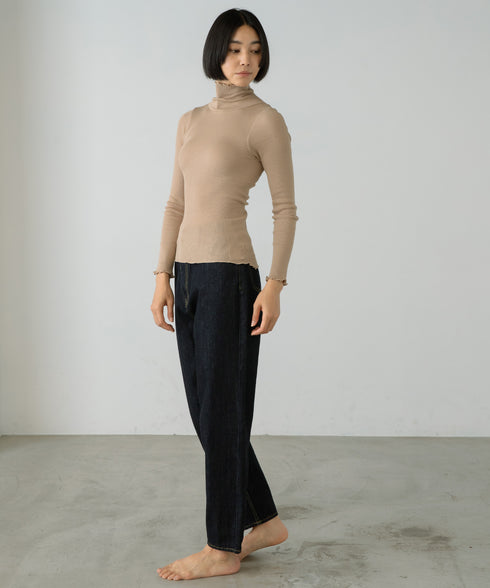 PALM CUP RIB TURTLE NECK