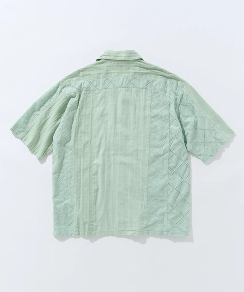 PATCHWORK OVERDYE OPENCOLLAR SHIRTS