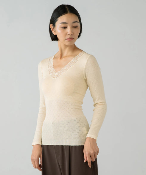 PALM WITH CUP LONG SLEEVE TOP