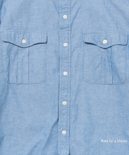 ユーティリティー ロングテールシャツ(シャンブレー)