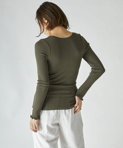 PALM22RIB VNECK BRA LSP/O