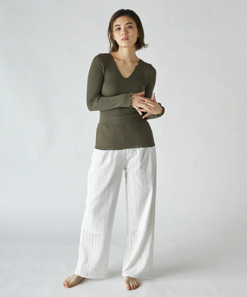 PALM22RIB VNECK BRA LSP/O