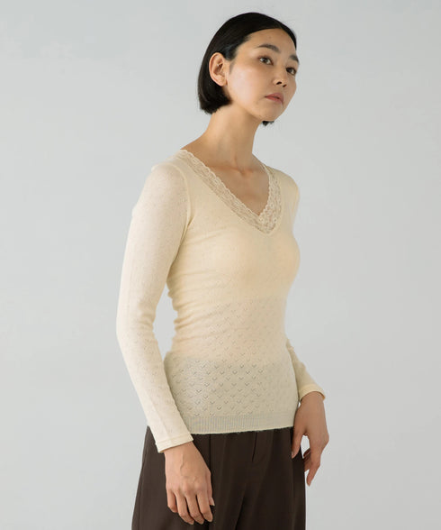 PALM WITH CUP LONG SLEEVE TOP