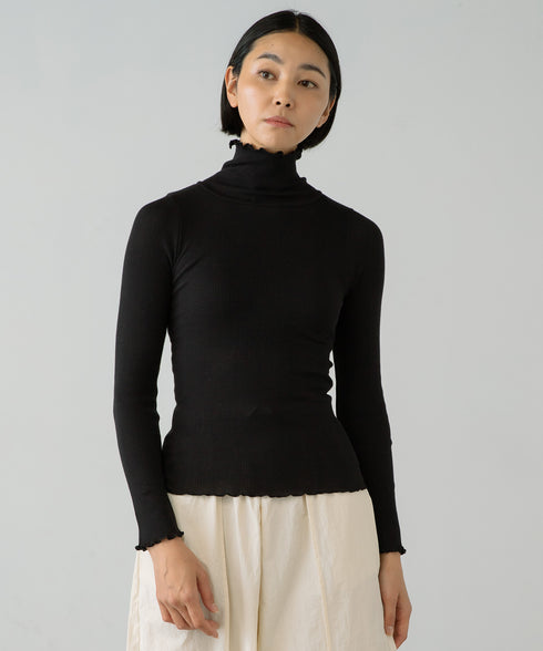 PALM CUP RIB TURTLE NECK