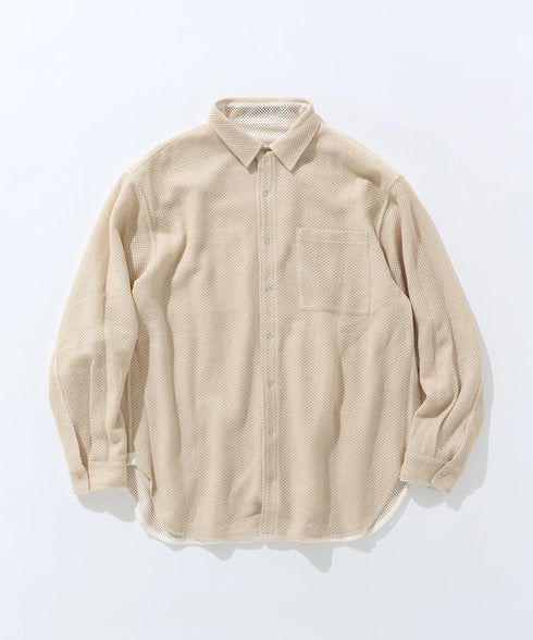 REVERSIBLE MESH BIG SHIRT