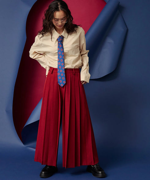 ボリュームオールプリーツパンツ