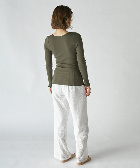 PALM22RIB VNECK BRA LSP/O